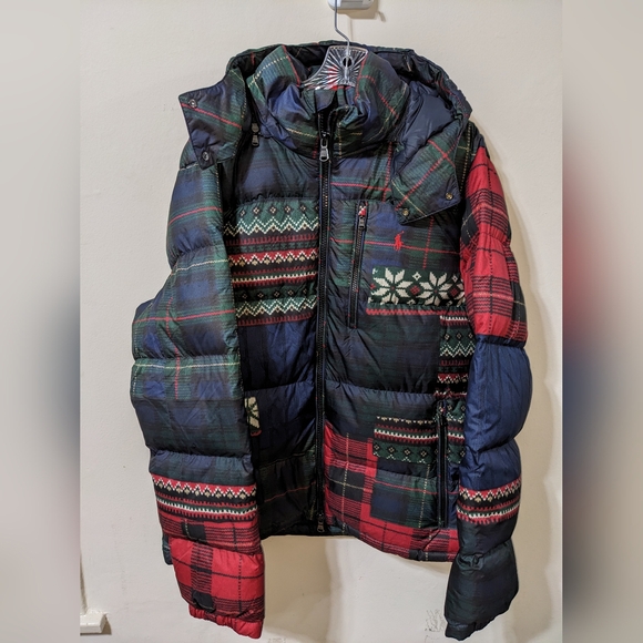 Polo Ralph Lauren Gorham Patchwork Print Down Jacket Men's Size M-XL Puffer NEW - Picture 3 of 5